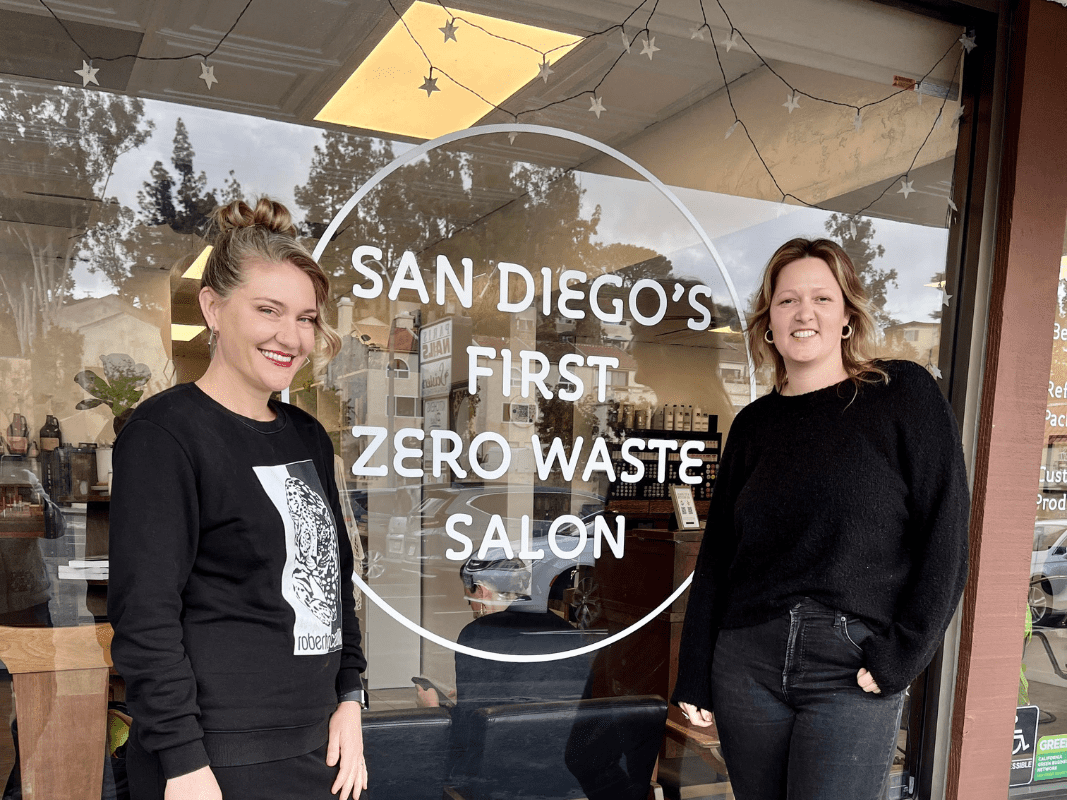 zero waste business scisters salon la mesa san diego