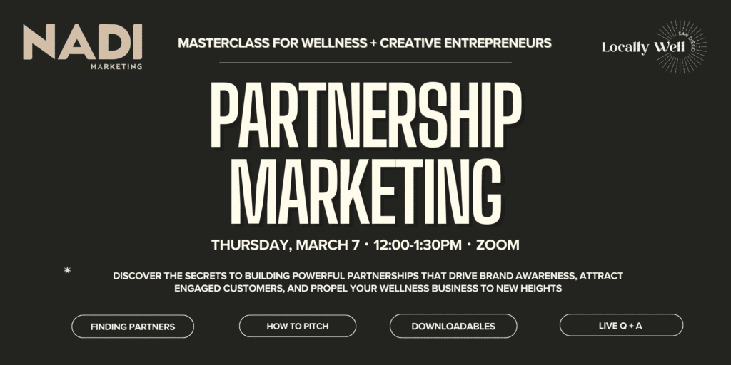 [ad] Virtual Partnership Marketing Masterclass for Wellness Entrepreneurs