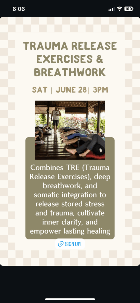 Trauma Release Exercises and Deep Dive Breathwork
