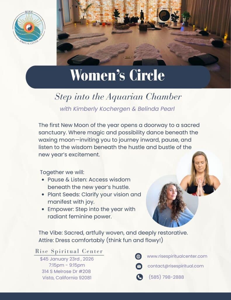 Women's Circle: Step into the Aquarian Chamber of New Beginnings & Blessed