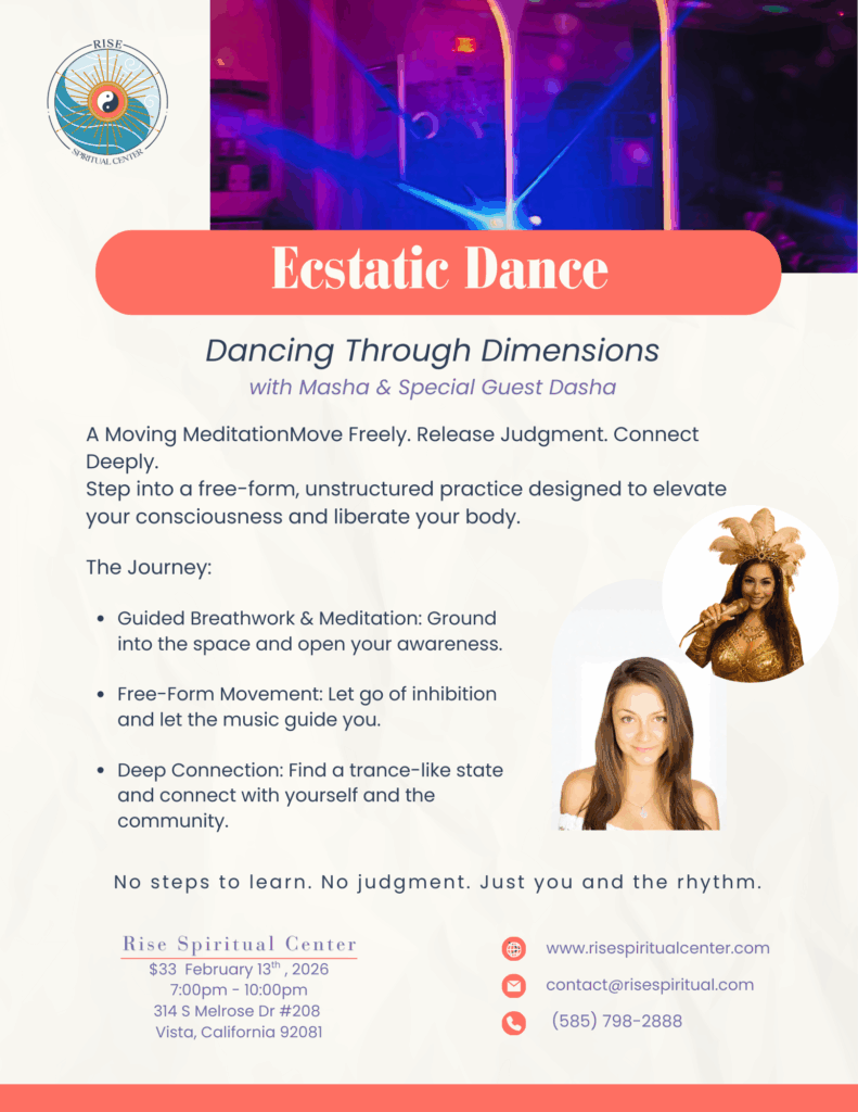 Ecstatic Dance & Sound Healing Event (North County Vista)
