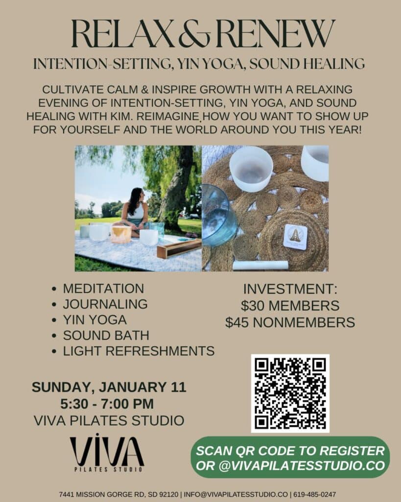 Relax & Renew Sound Healing with Intention Setting and Yin Yoga