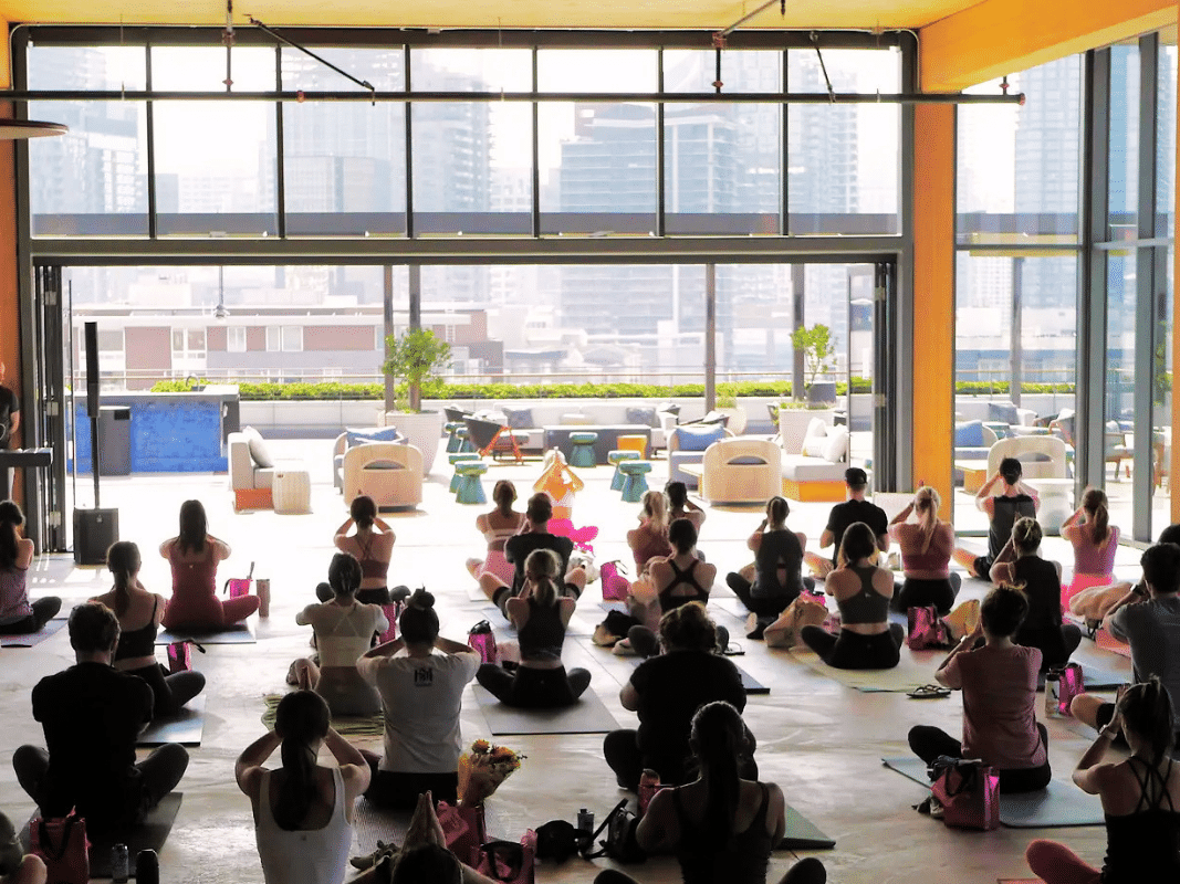 breast cancer awareness events san diego rooftop yoga